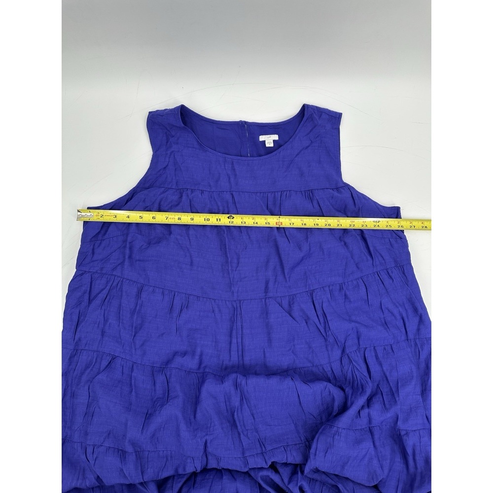 J.Jill Saguaro Tiered Maxi Dress 3X Royal Purple Boho Resort Coastal Grandma - Picture 7 of 14